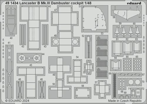 Eduard Accessories 491434 Lancaster B Mk.III Dambuster cockpit 1/48 HKM