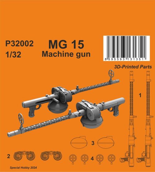 CMK 129-P32002 MG 15 Machine gun  (2 pcs)
