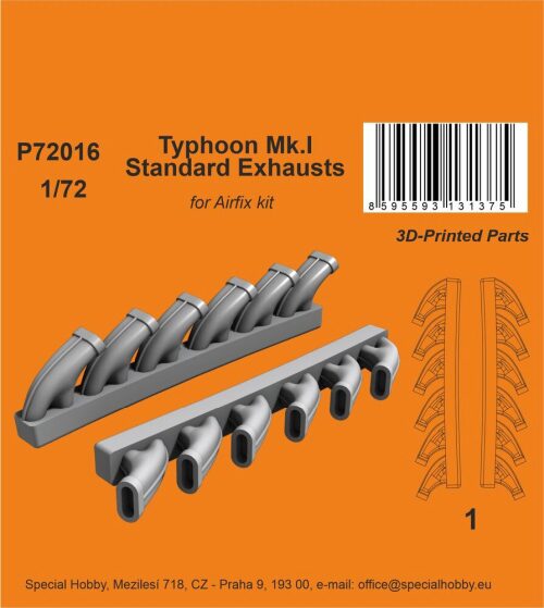 CMK 129-P72016 Typhoon Mk.I Standard Exhausts  / for Airfix kit