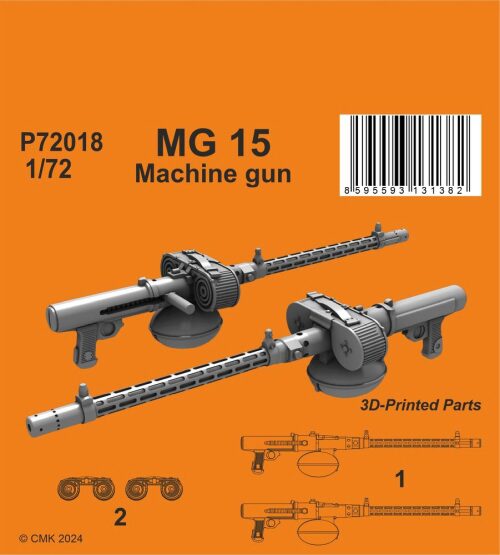 CMK 129-P72018 MG 15 German WWII  Machine gun (2 pcs)