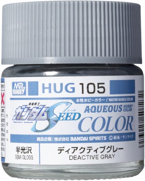 Mr Hobby - Gunze HUG-105 Mr Hobby -Gunze AQUEOUS GUNDAM COLOR (10ml) DEACTIVE GRAY