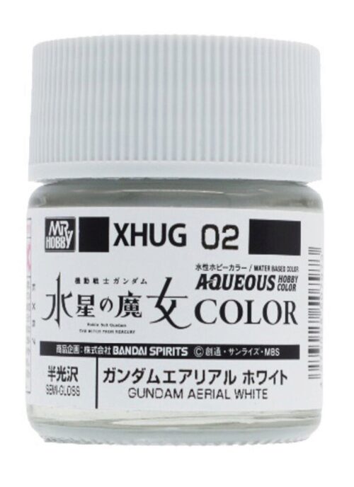 Mr Hobby - Gunze XHUG-02 Mr Hobby -Gunze AQUEOUS GUNDAM COLOR (10ml) GUNDAM AERIAL WHITE