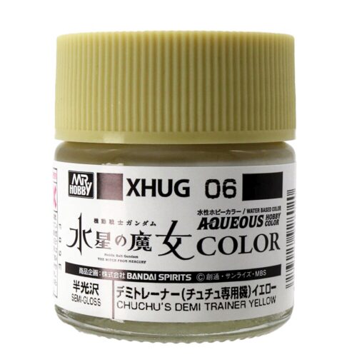 Mr Hobby - Gunze XHUG-06 Mr Hobby -Gunze AQUEOUS GUNDAM COLOR (10ml) DEMI-TRAINER (CHUCHU) YELLOW