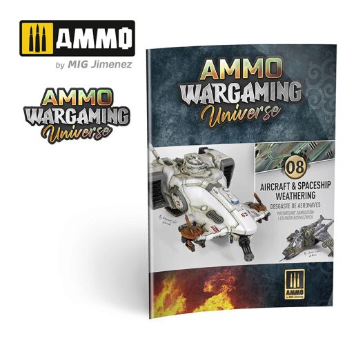 Ammo AMIG6927 AMMO WARGAMING UNIVERSE Book 08 - Aircraft and Spaceship Weathering (English, Castellano, Polski)