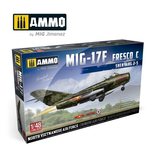 Ammo AMIG8510 1/48 MiG-17F Shenyang J-5, Vietnam-China-North Korea