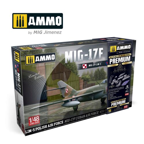 Ammo AMIG8513 1/48 MiG-17F/LIM-5, Poland-Cuba-Angola Premium Edition