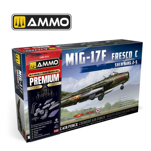 Ammo AMIG8514 1/48 MiG-17F Shenyang J-5, Vietnam-China-North Korea Premium Edition