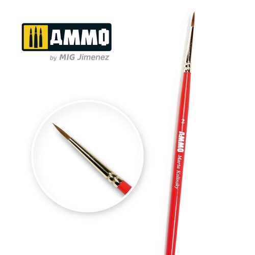 Ammo AMIG8714 2 AMMO Marta Kolinsky Brush