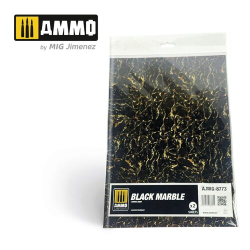 Ammo AMIG8773 Black Marble. Sheet of Marble - 2 pcs.