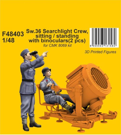 CMK 129-F48403 Sw.36 Searchlight Crew, sitting / standing with binoculars