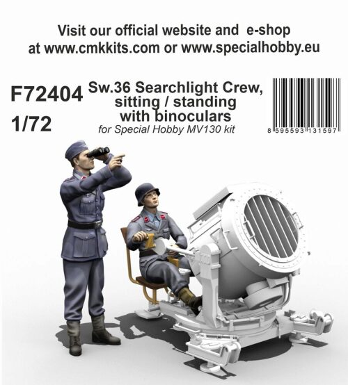 CMK 129-F72404 Sw.36 Searchlight Crew, sitting / standing with binoculars