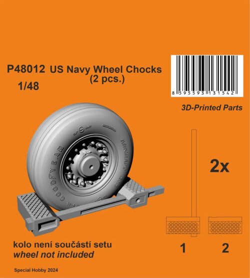 CMK 129-P48012 US Navy Wheel Chocks 1/48