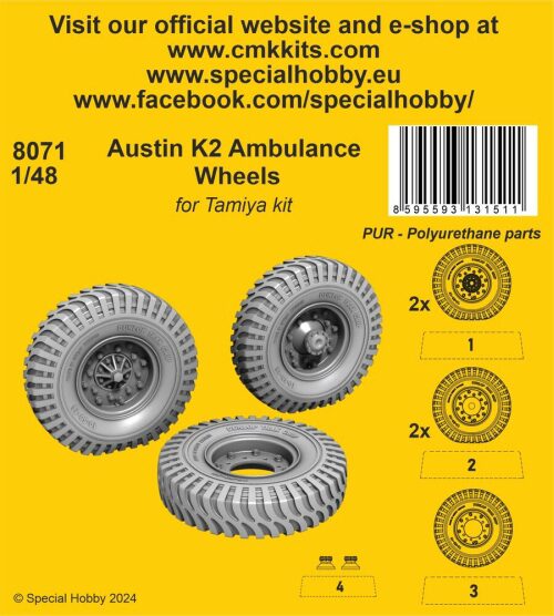 CMK 129-8071 Austin K2 Ambulance 1/48 / for Tamiya kit