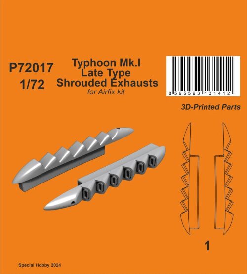 CMK 129-P72017 Typhoon Mk.I Late Type Shrouded Exhausts   / for Airfix kit