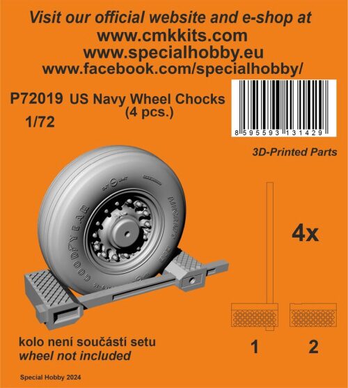 CMK 129-P72019 US Navy Wheel Chocks (4 pcs.)