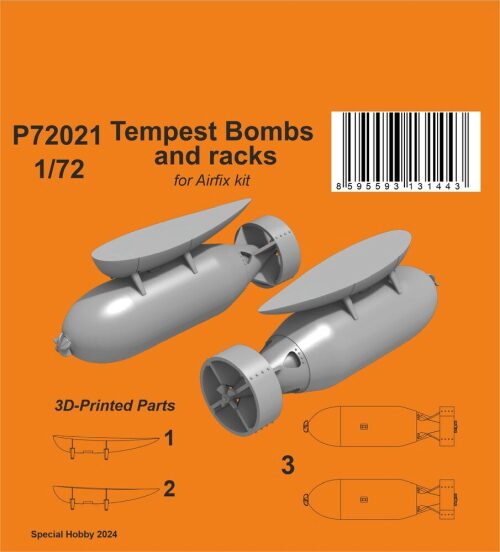 CMK 129-P72021 Tempest Bombs (1000 Lb) and racks