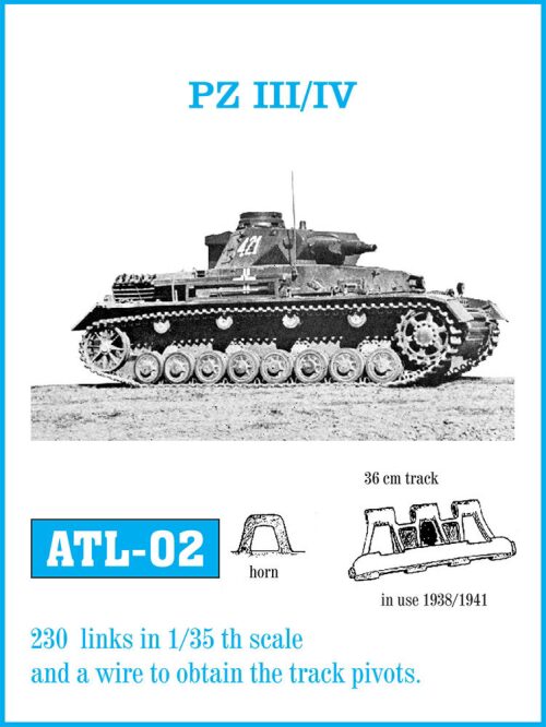 Friulmodel ATL-002 Metallketten für Pz III (A-G) / Pz IV (A-D)