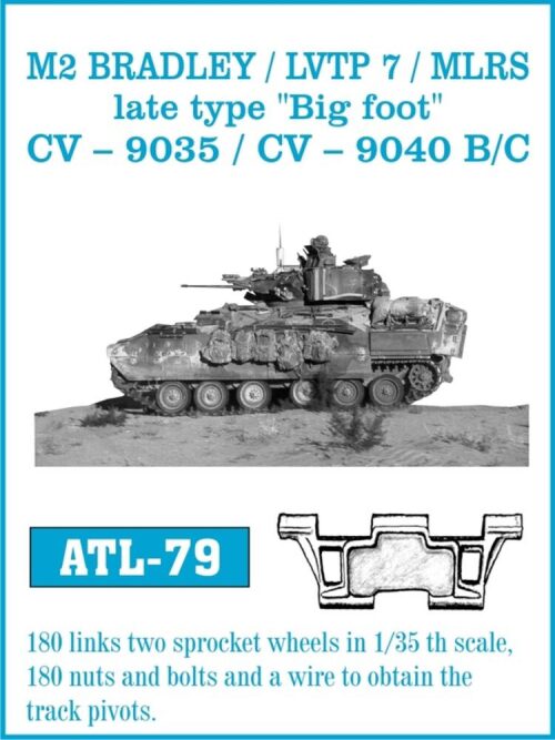 Friulmodel ATL-079 Metallketten für M2 Bradley/LVTP 7/MLRS late Big foot