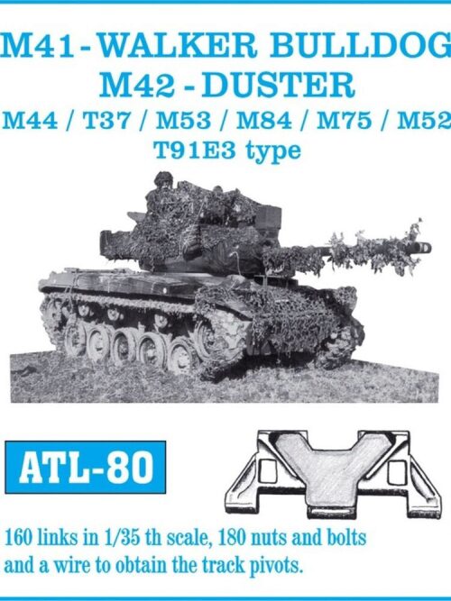 Friulmodel ATL-080 Metallketten für M41 Walker Bulldog, M42 Duster, M44/ T37/ M53/ M84/ M75/ M52/ T91E3