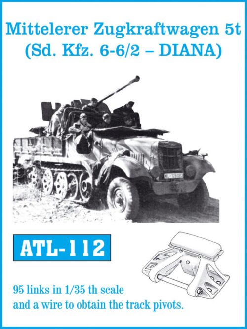 Friulmodel ATL-112 Metallketten für Mitt. Zugkraftwagen 5t (Sd.Kfz.6-6/2-D.)