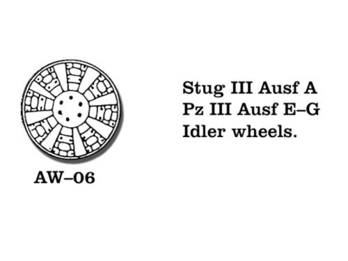 Friulmodel AW-06 Metallketten Rad Leitrad Pz III (E-G) / Stug III (A-B).