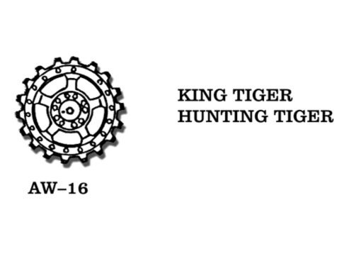 Friulmodel AW-16 Metallketten Rad King Tiger, Hunting Tiger