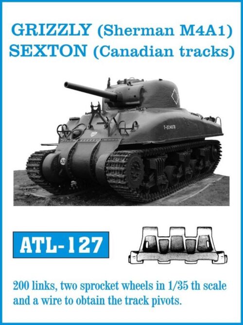 Friulmodel ATL-127 Metallketten für GRIZZLY (Sherman M4A1) SEXTON (Canadian tracks)