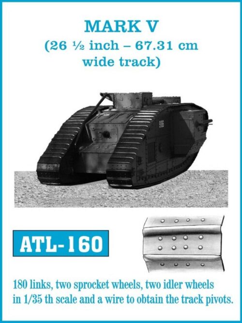 Friulmodel ATL-160 Metallketten für MARK V (26 1/2 inch-67.31cm wide track)