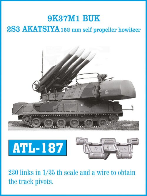 Friulmodel ATL-187 Metallketten für 9K37M1 BUK 2S3 AKATSIYA 152 mm self propeller howitzer