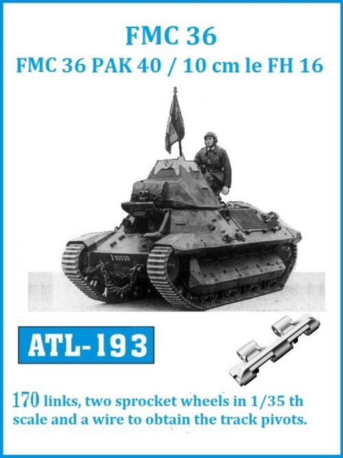 Friulmodel ATL-193 Metallketten für FCM 36 / FCM 36 PAK 40 / 10 cm le FH 16