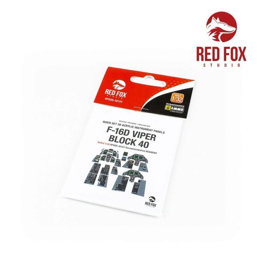 Red Fox Studio RFSQS-32121 1/32 F-16D Block 40 Viper (for Academy kit)