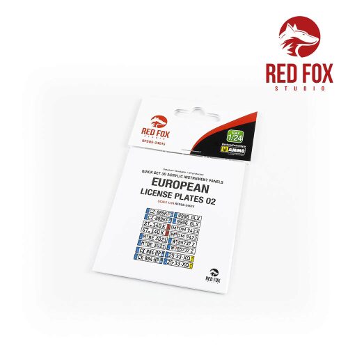 Red Fox Studio RFSQS-24015 1/24 European Lincense plates vol.02