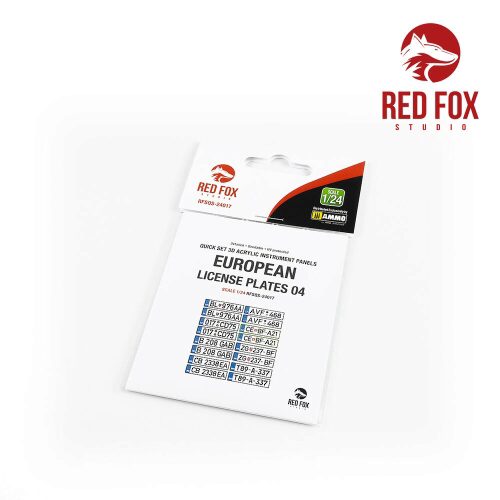 Red Fox Studio RFSQS-24017 1/24 European Lincense plates vol.04