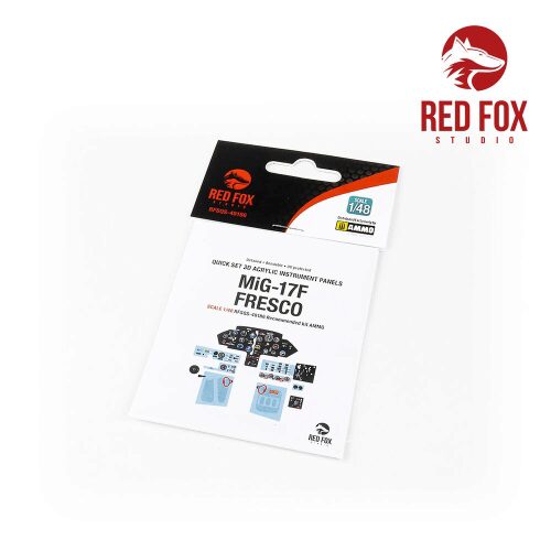 Red Fox Studio RFSQS-48186 1/48 MIG 17F Fresco Quick Set 3D Acrylic Instrument Panels (for AMMO Kit)