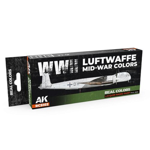 AK Interactive RCS102 Real Colors WWII Luftwaffe Mid-War Colors SET