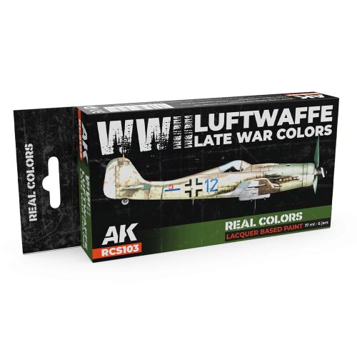 AK Interactive RCS103 Real Colors WWII Luftwaffe Late War Colors SET