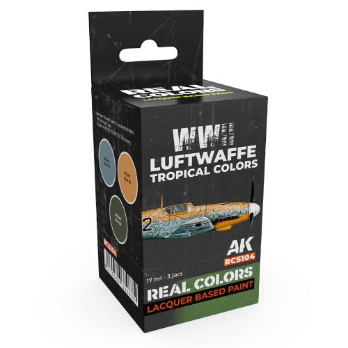 AK Interactive RCS104 Real Colors WWII Luftwaffe Tropical Colors SET