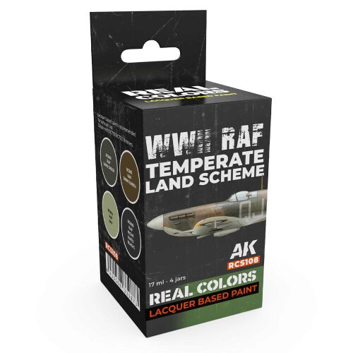 AK Interactive RCS108 Real Colors WWII RAF Temperate Land Scheme SET