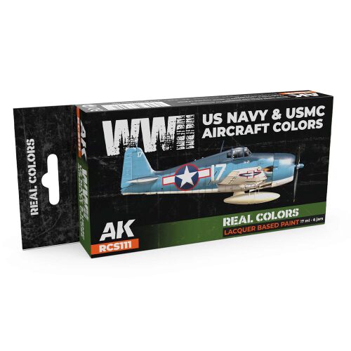 AK Interactive RCS111 Real Colors WWII US Navy & USMC Aircraft Colors SET