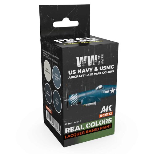 AK Interactive RCS112 Real Colors WWII US Navy & USMC Aircraft Late War Colors SET