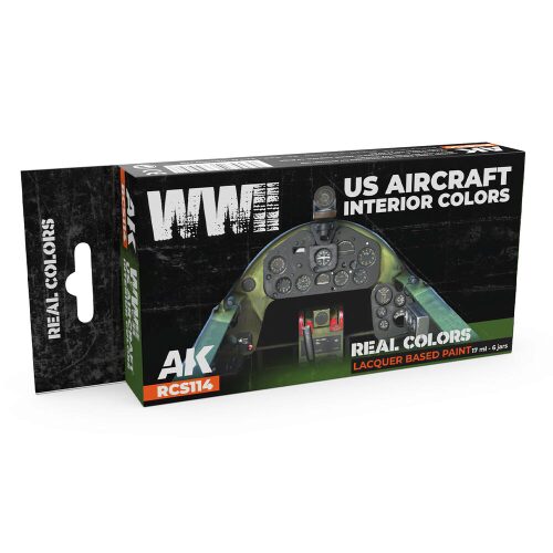 AK Interactive RCS114 Real Colors WWII US Aircraft Interior Colors SET