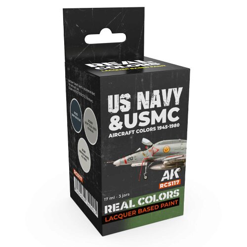 AK Interactive RCS117 Real Colors US Navy & USMC Aircraft Colors 1945-1980 SET