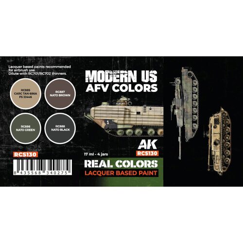 AK Interactive RCS130 Real Colors Modern US AFV Colors SET