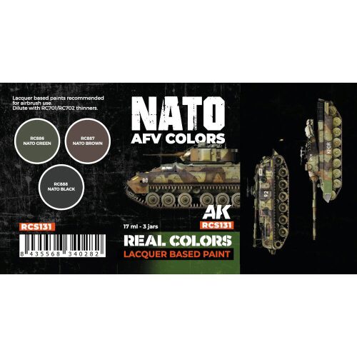 AK Interactive RCS131 Real Colors NATO AFV Colors SET