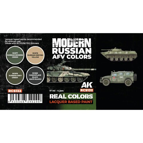 AK Interactive RCS132 Real Colors Modern Russian AFV Colors SET