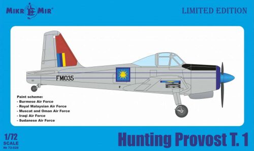 Micro Mir  AMP MM72-028-03 Hunting Provost T.1 (Burmese Air Force, Royal Malaysian Air Force, Iraqi Air Force)