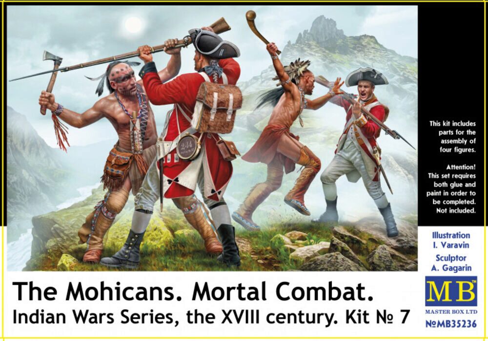 Master Box Ltd. MB35236 The Mohicans. Mortal Combat. Indian Wars Series, the XVIII century. Kit No 7