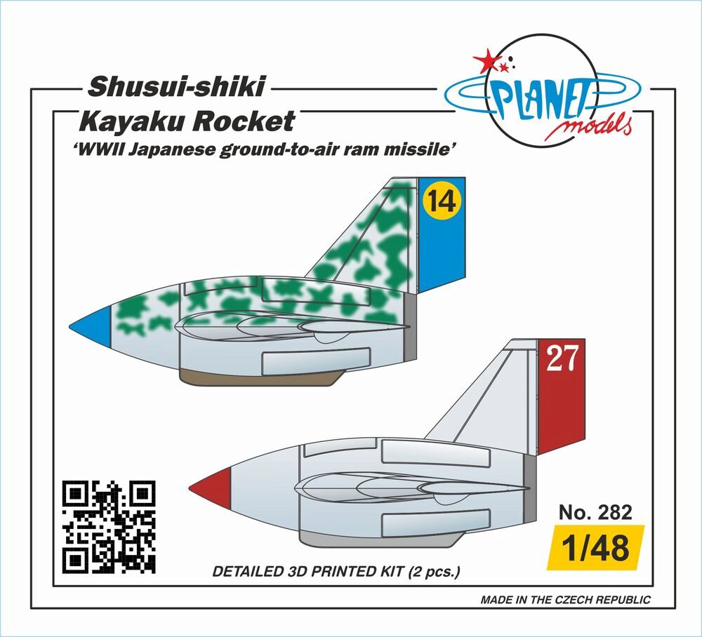 Planet Models 129-PLT282 Shusui-shiki Kayaku Rocket ‘WWII Japanese ground-to-air ram missile’ 2 pcs 1/48