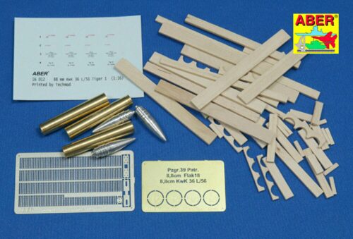 Aber Models 16012 8,8cm Tiger I A/T Ammo with box