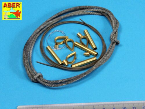 Aber Models 16030 Tow cables & track cable with brackets used on Tiger I, King Tiger & Panther